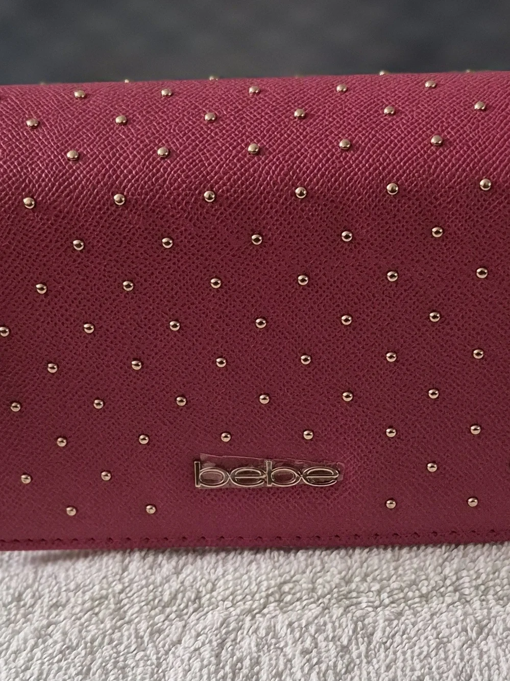 bebe Women's Studded Pink Wallet - bebe